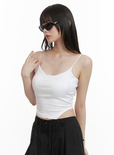 solid-cami-top-with-pads-cy414 / White Fitted Tank T-shirt For Summer, Casual Tops With Built-in Bra For Day Out, Basic Cotton Tops With Built-in Bra, Spring Cami Top With Built-in Bra, Cropped Cotton Tops With Built-in Bra, Trendy Cotton Tops With Built-in Bra, Basic Fitted Tops With Built-in Bra, Trendy Stretch Top With Built-in Bra, Trendy Tank T-shirt For Spring