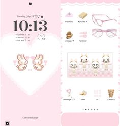 an image of the back side of a pink wallpaper with various items on it