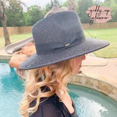 We love lounging on the beach or by a pool, but we also love to take care of our pretty skin. This adorable hat is sure to have you covered this summer! The cute C.C. hat will match perfect with anything and also offers UV protection of UPF 50+. The hat is adjustable and measures 24 inches around the crown. Brim measures 3.5 inches wide. SKU: #0218-2071 Summer Hats With Curved Brim For Sunbathing, Lightweight Adjustable Hats For Sunbathing, Beachy Fedora Hat For Sunbathing, Casual Adjustable Straw Hat For Poolside, Adjustable Short Brim Hat For Sunbathing, Adjustable Curved Brim Sun Hat For Poolside, Adjustable Lightweight Panama Hat For Sunbathing, Lightweight Hats With Curved Brim For Sunbathing, Lightweight Curved Brim Hat For Sunbathing