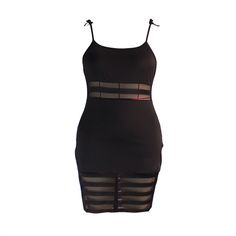 Summer Women Black Plus Size Mesh Patchwork Spaghetti Strap Sleeveless Bodycon Knee-length Midi Dress Black Spaghetti Strap Dress With Strap Detailing, Black Spaghetti Strap Suspender Dress For Club, Black Spaghetti Strap Bodycon Dress For Club, Black Cami Bodycon Summer Dress, Black Bodycon Dress With Spaghetti Straps For Club, Black Strappy Bodycon Summer Dress, Black Mini Dress With Spaghetti Straps And Strap Detailing, Black Sleeveless Dress With Strap Detailing, Black Spaghetti Strap Bodycon Dress With Built-in Bra