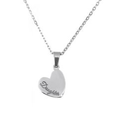 Featuring a simple silver heart piece, this mother and daughter pendant is made of a large heart, engraved for the mother, and a smaller heart pendant for the daughter. The larger heart has a hollow heart center where the smaller pendant fits into perfectly. Both pendants are made from a durable stainless steel and comes with a silver chain necklace that is 18" long. This silver-plated piece is a lovely Innovato Design gift that is great for a beautiful mother and daughter pair.  Product Highlights    Made from durable 316L stainless steel  Silver-plated finish  Lovely simple heart pendant design  Mother and Daughter Necklace set Wood Inlay Rings, Heart Center, Arrow Ring, Punk Accessories, Masonic Ring, Dragon Ring, Hollow Heart, Large Heart, Gothic Rings