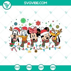 mickey and minnie mouse christmas svg file