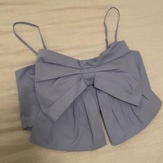 Momoshero Bow Crop Top, Baby Blue! -Size Xs. Super Cute And Literally Never Worn, Missing The Tags! A Must Have This Summer :) Cotton Party Tops With Bow Detail, Chic Blue Top With Bow, Chic Blue Tops With Bow, Cotton Top With Bow For Day Out, Bow Crop Tops, Blue Bow, Soul Food, Baby Blue, This Summer