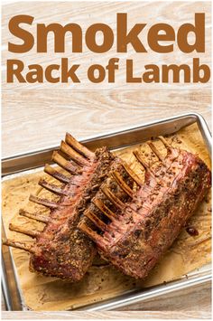 the cover of smoked rack of lamb