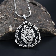 "Animal Lover Necklace,Wild Wolf Silver Necklace,925 Sterling Silver Necklace,Wolf Charm With Chain,Handmade Necklace,Oxidized Unisex Jewelry ✦ Details ✦ * Material: 925 Sterling Silver * Weight of pendant : 13,25 gram *  Chain Weight :     20 Inches = 5.00 Gr     22 Inches = 5.60 Gr     24 Inches = 6.05 Gr     26 Inches = 6.10 Gr     28 Inches = 6,40 Gr * Sides oxidized * Stamp: 925 ✦ Shipping ✦ * Processing time: 1-3 business days. * This item ships from my Turkish workshop in Istanbul. * Add your phone number in address box for a smoother delivery. That makes courier personnel's job easier.  ✦ Packaging ✦ * Comes with a luxury gift box and a jewellery cleaning cloth and courtesy gift. ✦ Returns, Exchanges ✦ * Return option available for 30 days after the delivery. * The product has to b Sterling Silver Wolf Design Jewelry Gift, Sterling Silver Wolf Design Necklace As Gift, Sterling Silver Necklace With Wolf Design As Gift, Viking Style Sterling Silver Nickel-free Necklace, Viking Style Wolf Design Jewelry Gift, Sterling Silver Necklace With Wolf Design For Gift, Viking Style Sterling Silver Necklace Gift, Sterling Silver Jewelry With Wolf Design For Gift, Nickel-free Viking Style Sterling Silver Necklace