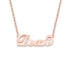 Dean name necklace Gold Custom Necklace, Personalized Gifts For Her 
								Add something extra special to your jewelry box with Name Necklace Official engravable necklaces.
								The Dean's 14k gold name necklace is best gifts for Dean. Name Necklace Official provides affordable engravable jewelry that won't 
								break the bank. In addition, these pieces make for very thoughtful and appreciated gifts for friends and family. 
								And whether valentine's day gifts, mother's day gifts, Dean Name, Engravable Jewelry, Name Necklace Gold, Gold Name Necklace, Personalized Gifts For Her, Engraved Jewelry, Gifts Birthday, Engraved Necklace, Necklace Personalized