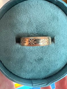 Late antique or early vintage 18k star set celestial band - great for stacking or on its own!  Engraving is crisp and clear throughout; hallmarks present inside band.  Ring size US 6.5 and not sizable due to engraved design.  Weighs 5.46 g and band width is 4 mm. Please note that all products I sell are pre-loved, vintage, or antique.  As such, all will exhibit age-related wear and should not be expected to be in perfect/new condition.  To every extent possible, I always strive to describe impor Vintage 14k Gold Stackable Jewelry, Vintage Thick Band Wedding Jewelry, Heirloom Engraved Stackable Ring For Formal Occasions, Timeless Engraved Ring With Decorative Band, Vintage Engraved Wide Band Ring For Wedding, Heirloom 14k Gold Engraved Bands, Vintage Wide Band Engraved Wedding Ring, Vintage Engraved Wide Band Wedding Ring, Vintage 14k Gold Wedding Band With Decorative Designs