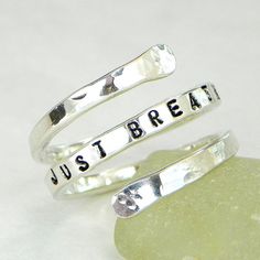 just breathe ring! <3 Asthma Awareness, Spiral Ring, Ring Hand, Just Breathe, Pearl Jam, Thumb Rings, I Love Jewelry, Cartier Love Bracelet, Perfect Ring