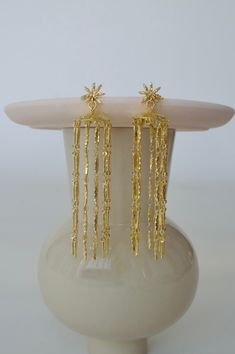 Long Earrings Sustainable Clothing Brands, Womens Clothes, Clothing Stores, Gold Brass, Sustainable Clothing, Online Clothing Stores, Long Earrings, Online Clothing, Clothing Store