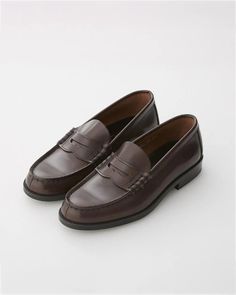 Leather 906 Loafer Dark Brown – Front General Store Brown Loafers Men, Mens Brown Loafers, Vintage Loafers, Penny Loafers Men, Issey Miyake Men, Brown Leather Loafers, Japan Woman, Brown Loafers, Men Stylish Dress