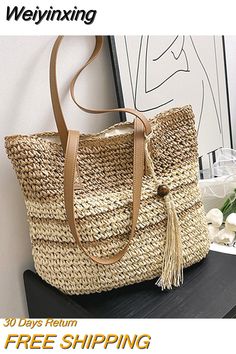 Shipping: Worldwide Express Shipping AvailableDelivery time: 🚚7-15Days Fast ShippingReturns: Fast refund,💯100% Money Back Guarantee.Brand Name: XZANHandbags Type: Shoulder BagsTypes of bags: Shoulder BagsMain Material: StrawLining Material: PolyesterShape: Casual TotePlace Of Origin: HE BEI ProvincePlace Of Origin: HE BEI ProvinceOrigin: Mainland ChinaCN: HebeiHardness: SOFTPattern Type: SolidInterior: Cell Phone PocketDecoration: BeadingDecoration: vintage beach bagsExterior: NONEOccasion: Ve