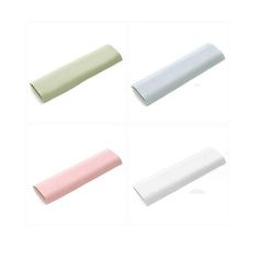 four different colors of the battery for electronic devices, including one white and one pink