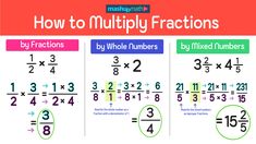 the multiply fractions worksheet is shown with two numbers and one number