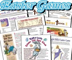 easter games for kids and adults to play on the computer or in printables