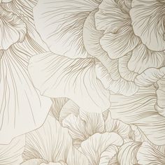 an artistic wallpaper with flowers and leaves in brown on white background, closeup