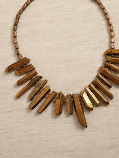 Saw this on Banana Republic: Earthy Necklace, Antique Accessories, Handmade Statement Necklace, Golden Crystal, Green Stone Necklace, Leather Corded Necklace, Bold Jewelry, Women's Jewelry And Accessories, Quartz Crystals