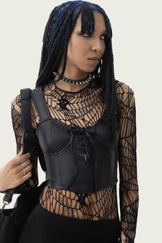 MOONLESS.- Smooth PU corset.- Wide shoulder straps.- Cropped.- Lace up detail.- Back zip closure.- Fitted.With KIHILIST branding, 60% Polyurethane 40% Polyester, Excluding Trims.Hand wash delicate (30°C) / Do not bleach / Do not tumble dry / Do not iron / Do not dry clean. Imported. Faux Leather Corset With Corset Back, Black Corset Belt For Halloween, Faux Leather Corset For Club, Edgy Corset Belt For Alternative Fashion, Edgy Overbust Corset For Alternative Fashion, Alternative Style Halloween Corset For Concerts, Black Halloween Corset For Concert, Faux Leather Club Corset, Edgy Corset With Corset Back For Alternative Fashion