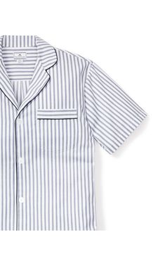 Keep cool as you lounge or dream in these classic ticking-striped short pajamas made from cotton that gets softer with each washing. Top has notched collar; short sleeves Bottoms have elastic/drawstring waist 100% cotton Machine wash, tumble dry Imported Cotton Collared Sleepwear For Lounging, Striped Summer Sleepwear, Collared Cotton Sleepwear For Lounging, Collared Cotton Sleepwear With Relaxed Fit, Relaxed Fit Cotton Sleepwear With Collar, Casual Striped Sleepwear For Home, Classic Cotton Summer Sleepwear, Striped Cotton Pajama Shorts For Pajama Party, Striped Cotton Short Sleeve Sleepwear