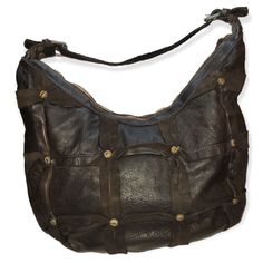 Civico 93 Patchwork Boho Leather Bag Dark Brown Leather Bag With Patchwork Detail, Made In Italy, Patchwork Style Design With Hammered Studs, Adjustable Handle Top Zipper Closure, Inside Zippered Pocket And 2 Slip Pockets Leather Is Supple And Soft Approximate Measurements 17" Wide 13" Tall Leather Pouch Satchel With Handles, Leather-backed Satchel Pouch For Daily Use, Leather Hobo Shoulder Bag With Handles, Leather Hobo Satchel With Adjustable Strap, Leather Hobo Bag With Pouch Shape, Leather Pouch Hobo Bag With Leather Handles, Leather Hobo Travel Bag, Leather Hobo Shoulder Bag With Leather Handles, Leather Backed Hobo Shoulder Bag For Daily Use