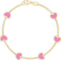 Pink 14k Gold Jewelry With Heart Charm, 14k Gold Pink Jewelry With Heart Charm, Dainty Pink Jewelry With Heart Beads, Pink Dainty Bracelet With Adjustable Chain, Dainty Pink Bracelets With Adjustable Chain, Dainty Pink Bracelet With Adjustable Chain, Pink Heart-shaped 14k Gold Jewelry, Pink 14k Gold Heart Jewelry, Pink 14k Gold Bracelet Gift