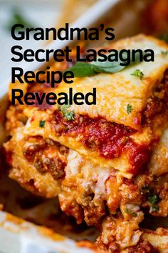 grandma's secret lasagna recipe revealed on the cover of her cookbook