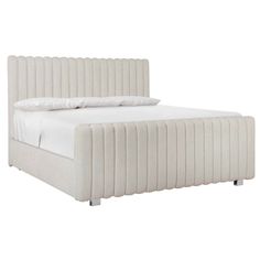 Silhouette Channeled Panel Bed-Furniture - Bedroom-High Fashion Home Bernhardt Bed, Beautiful Bed Designs, Simple Bed Designs, King Upholstered Bed, Vertical Pattern, Bed Design Modern, Art Deco Decor, Upholstered Panel Bed, Standard Bed