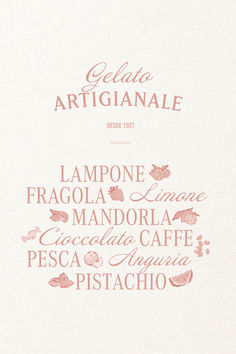 the menu for an italian restaurant