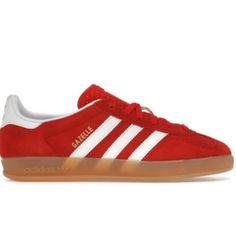 Red Adidas Gazelle Sneakers No Box Adidas Gazelle Red, Red Adidas Gazelle, Red Gazelle, Adidas Shoes Gazelle, Red Tennis Shoes, Red Adidas Shoes, Adidas Gazelle Pink, Gazelle Shoes, Xmas Wishlist