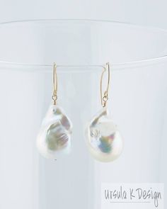 White Baroque Pearl Drop Earrings Elegant Pearl Gift Fine | Etsy Baroque Pearl White Earrings With Pearl Charm, Baroque Pearl Earrings With Pearl Charm, High Luster Baroque Pearl Earrings For Wedding, High Luster Drop Pearl Earrings, Baroque Pearl Teardrop Earrings With High Luster, High Luster Baroque Pearl Teardrop Earrings, Baroque Pearl Earrings For Party, Formal Baroque Pearl Earrings, Pearl White Baroque Pearl Teardrop Earrings