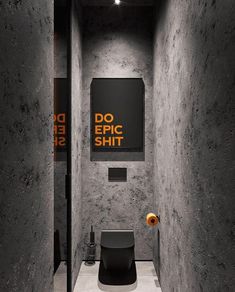 Dark Bathroom Design, Wc Ideas, Wc Sign, Industrial Toilets, Dark Bathroom, Gym Design Interior