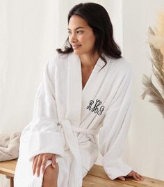 Embroidered Robes for Women, Personalized Initials Bath Robes, White 100% Cotton Robe, Wifey Gifts, Spa Bath Robe, Special Gift from Husband We provides the best quality and value when it comes to personalization/customization on clothing products and accessories. We are here to digitize your designs, logos, pictures, and imaginations to various apparels in an attractive way. Hey, its 70% off on our entire stock but its a limited time offer. Don't miss the opportunity to gift your loved one's wh Robes White, Spa Robes, Robes For Women, Embroidered Robes, Bath Robes, Spa Bath, Garment Labels, Personalized Initials, Script Font