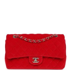 Chanel Medium Classic Double Flap Bag Red Velvet Light Gold Hardware Luxury Classic Red Flap Bag, Chain Storage, Red Velvet Fabric, Hermes Birkin 25, Birkin 25, Diamond Quilt, Flap Bag, Half Moon, Crossbody Strap