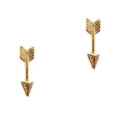 Cute little arrow earrings - great for second holes! Available in yellow or white 0.65" Gold or silver plated Tai Jewelry, Arrow Earrings, Arrow Design, Silver Plate, Piercings, Silver Plated, Yellow, Silver, Gold