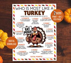 a poster with the words who is most like a turkey