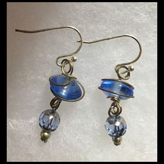 Here’s A Gorgeous Pair Of 1” Handmade Blue Wire Wrapped Beaded Earrings! You Can Make A Fashion Statement In Perfect Style! You’re Going To Get Lots Of Compliments! Makes An Excellent Gift For Yourself Or Your Loved Ones! Comes Already Gift Wrapped And In A Fancy Gold Gift Box! Comes From A Smoke And Pet Free Environment. Please Ask Any Questions You Have. Offers Welcome! Thank You For Shopping With Us At Nancy’s Creative Treasures! Nickel-free Blue Beaded Earrings As Gift, Nickel-free Blue Beaded Earrings For Gifts, Blue Metal Beaded Drop Earrings, Blue Metal Beaded Earrings For Gift, Blue Metal Beaded Dangle Earrings, Handmade Blue Beaded Metal Earrings, Blue Metal Beaded Earrings, Blue Beaded Metal Earrings, Blue Beaded Earrings For Gifts