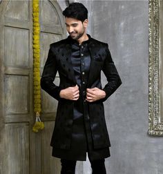 🕴️🕴️ Hand Embroidered Velvet INDO WESTERN 🕴️🕴️ Attributes As Follows Fabric 👉 Premium GORGIA SATIN Work 1 👉 Self Embroidery  Color 👉 Black Trouser 👉 Chididar Groom Suit, Indian Wedding, Black Sherwani,  Groom Sherwani, Black IndoWestern, Sherwani, Wedding Sherwani, Wedding Suit Black, Black Suit, Indian Sherwani, Mens Wedding Suit, Groom Suit Black, Sherwani Groom, Black Suit Wedding, Wedding Sherwani, Wedding Suits Men, Groom Suit, Black Suits, Wedding Men, Wedding Suits