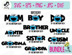 the birthday girl and her brother svg files are available for use in this package