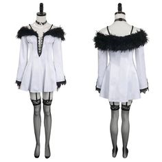 Tekken 8 Game Lili Women White Set Party Carnival Halloween Cosplay Costume · Material: Stretch Knit + Thickiy Ronior Fabric + Plush Fabric · Including: Gloves + Dress + Stockings + Necklace Shipping:   1. Processing Time: 7-15 days. 2. Standard Shipping: 10-15 days. 3. Fast Shipping: 3-5 days. 4. Attention: for quick Fantasy Cosplay Costume For Winter, Winter Fantasy Cosplay Costume, Fitted Costume Accessories For Cosplay And Fantasy Events, Fitted Costumes For Winter Fantasy Events, Fitted Winter Costumes For Fantasy Events, Fitted Harajuku Costume For Winter, Winter Themed Event Cosplay Costume, Gothic Costume Accessories For Party And Cosplay Events, Winter Themed Events Fitted Cosplay Costume