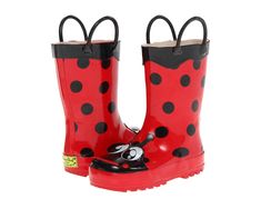 Playful Round Toe Boots For Outdoor, Playful Waterproof Round Toe Rain Boots, Playful Waterproof Boots With Round Toe, Playful Waterproof Round Toe Boots, Cute Waterproof Rain Boots For Outdoor, Cute Waterproof Outdoor Rain Boots, Cute Waterproof Boots With Round Toe, Playful Waterproof Boots For Outdoor, Red Rain Boots With Round Toe For Outdoor