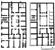 the floor plan for an apartment building with two floors and three levels, in black and white