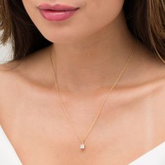 Complete any look in sparkling style with this effortless diamond pendant. Crafted in warm 10K gold, this tailored choice showcases a scintillating 1/2 ct. princess-cut diamond solitaire. Polished to a bright shine, this pendant suspends along an 18.0-inch rope chain that secures with a spring-ring clasp. Wedding Jewelry With Single Diamond Square Pendant, Square Pendant Jewelry With Single Diamond For Wedding, Diamond Solitaire Princess Cut Necklace For Wedding, Princess Cut Diamond Necklace In Fine Jewelry Style, Princess Cut Single Diamond Jewelry Gift, Wedding Diamond Necklace Brilliant And Princess Cut, Wedding Diamond Necklace Princess Cut Brilliant, Princess Cut Solitaire Diamond Necklace For Wedding, Diamond Solitaire Necklace Princess Cut For Anniversary