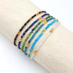 "2022 Jewelry high-quality bohemian colorful adjustable handmade natural tiny stone Miyuki beaded bracelet. Stylish everyday tiny bead bracelet! A beautiful dainty bracelet with tiny glass beads in 18kt gold-filled beads. - Plating: 18K Brass gold - 6.75\"+1.5\" extension - Lobster Clasp - Material: 2mm MIYUKI beads, natural stone - Occasion: Anniversary, Engagement, Gift, Party, Wedding - Style: TRENDY" Fruit Bracelet, Tiny Bead Bracelet, Crystal Quartz Earrings, Miyuki Bead, Bracelet Miyuki, Bracelets Ideas, Miyuki Bracelet, Seed Bead Bracelet, Bead Loom Bracelets