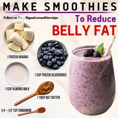 Magic Bullet Smoothie Recipes, Bullet Recipes, Nutri Bullet, Flat Belly Smoothie, Fat Loss Smoothies, Nutribullet Recipes