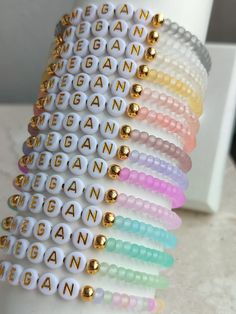 Soft Transparent Sand Bead Bracelet Personalized Custom Beaded Name Bracelets Kids Name Bracelets Friendship Bracelets Valentine's Day - Etsy Bracelets Kids, Bracelets Friendship, Name Bracelets, Rainbow Bracelet, Letter Beads, Bead Bracelets, Heishi Beads, Name Bracelet, Personalized Bracelets