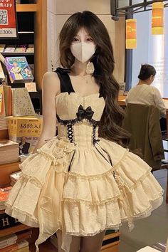 Fabric: Polyester Style types: Sweet Lolita Season: Spring, Summer, Autumn, Winter Include: Dress*1 (Any of the accessory is not included.) Size (IN) Bust Waist Length S 31.10-33.07 24.41-26.77 32.28 M 33.46-35.43 26.77-29.13 32.68 L 35.83-37.80 29.13-31.50 33.07 Size (CM) Bust Waist Length S 79-84 62-68 82 M 85-90 68-74 83 L 91-96 74-80 84 Yellow Maid Outfit, Filling Sketchbook, Cute Yellow Dress, Hogwarts Decor, Dollcore Outfits, Cute Yellow Dresses, Yellow Dress Outfit, Fairy Photoshoot, Style Types