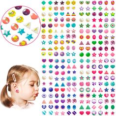 PRICES MAY VARY. Easy to Stick and Remove: Sparkle stickers are easy to put on and peel off. A perfect option for little ones to "wear" earrings without piercing Wear comfy and Stay longer: Sticker earrings are so comfy that your children does not even feel them on.Stay a long time on your ears Eye-Catch and Stylish Design: Glittery design makes stick on earrings sparkle. Make you kids feel just like a princess with the fine adorning. Share to your friends with numerous quantity Application: the Sticker Earrings, Earrings Without Piercing, Minnie Mouse Stickers, String Earrings, Crystal Stickers, Bling Crafts, Glitter Crafts, Mommy Shirts, Kids Makeup