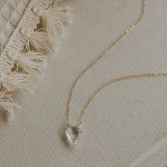 *Stone is attached to 18" of our delicate cable chain. *Handmade in Eau Claire, WI. Our jewelry is handmade so each piece will be unique and may vary slightly from what is pictured. Minimalist Faceted Teardrop Pendant Necklace, Minimalist Briolette Crystal Necklace For Gift, Minimalist Briolette Crystal Necklace Gift, Delicate Briolette Necklace For Gifting, Delicate Briolette Necklace For Gift, Delicate Everyday Crystal Pendant Necklace, Delicate Crystal Pendant Necklace For Everyday, Handmade Delicate Necklace With Teardrop Pendant, Delicate Gemstone Necklaces For Everyday