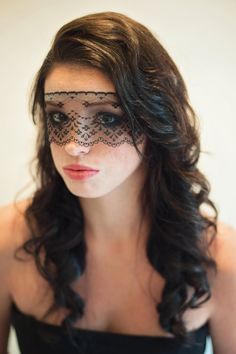 Masquerade Mask Veil Costume, Masquerade Mask Black, Black Masquerade Mask, Face Lace, The Mask Costume, Veiled Woman, Veil Lace