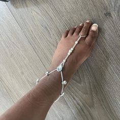 Barefoot Sandals, Anklet, Wedding Foot Jewelry, Beach Wedding Barefoot Sandal, Bridal Barefoot Sandals, Footless Sandal, Bridesmaid Gift - Etsy Silver Toe Ring Barefoot Sandals For Destination Wedding, Silver Barefoot Sandals With Ankle Strap, Elegant Adjustable Barefoot Sandals With Toe Ring, Silver Barefoot Sandals For Summer Gift, Elegant Adjustable Toe Ring Barefoot Sandals, Silver Ankle Strap Barefoot Sandals As Gift, Silver Anklets For Summer Destination Wedding, Silver Anklets For Destination Wedding In Summer, Silver Anklets For Destination Wedding