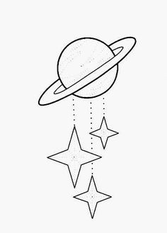 the planets and stars coloring page for kids to learn how to draw with their hands